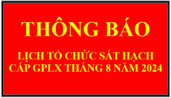 Thông báo lịch SHLX tháng 8 năm 2024